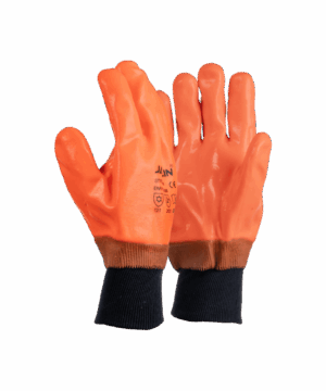 ORANGE FREEZER PVC KNIT WRIST GLOVE
