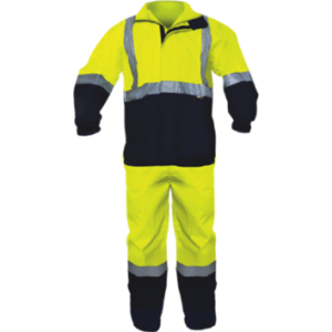 LIME & BLUE RUBBER RAIN SUIT HI-VIZ
